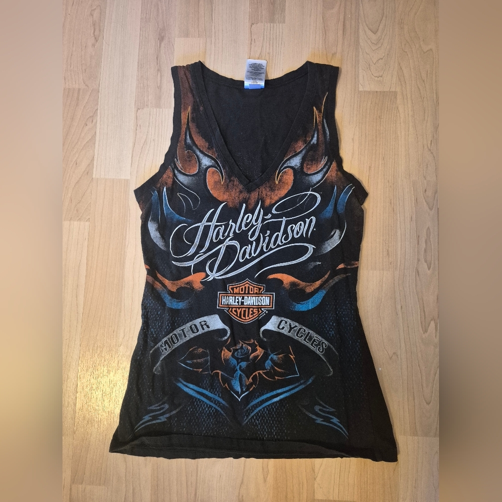 Harley Dividson Womens Small Tank top V-Neck shirt
